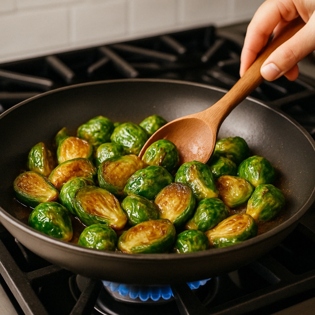 Casey's Brussel Sprouts - Combine Sprouts with Sauce